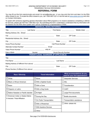 Document preview: Form RSA-1298A Referral Form - Arizona