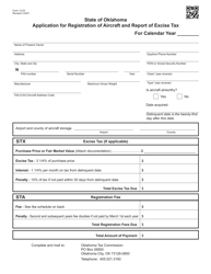 Form 13-34 Application for Registration of Aircraft and Report of Excise Tax (For Aircraft Purchased on or After November 1, 2017) - Oklahoma, Page 2