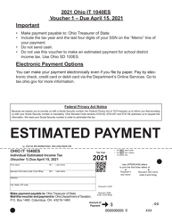 Document preview: Form IT1040ES Individual Estimated Income Tax Voucher - Ohio, 2021