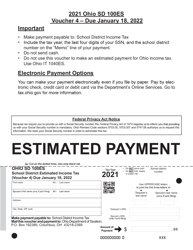 Form SD100ES School District Estimated Income Tax Voucher - Ohio, Page 4