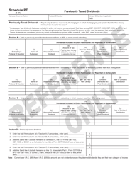 Schedule PT Dividend Exclusion for Certain Previously Taxed Dividends - New Jersey