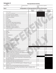 Schedule O Nonoperational Activity - New Jersey