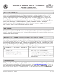 Instructions for USCIS Form I-129CWR Semiannual Report for CW-1 Employers