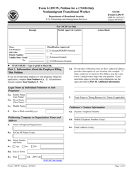 USCIS Form I-129CW Petition for a CNMI-Only Nonimmigrant Transitional Worker