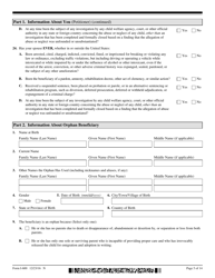 USCIS Form I-600 Petition to Classify Orphan as an Immediate Relative, Page 5