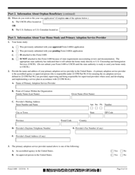 USCIS Form I-600 Petition to Classify Orphan as an Immediate Relative, Page 8
