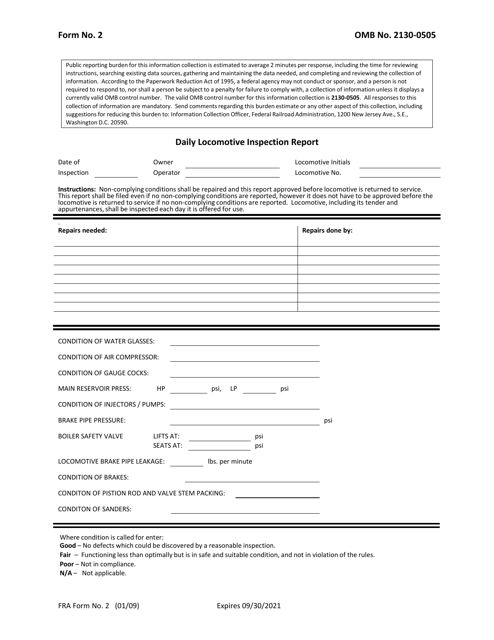 FRA Form 2  Printable Pdf