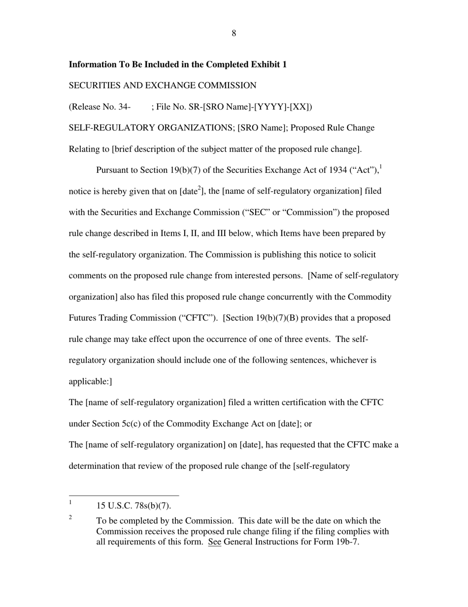 SEC Form 2450 (19B-7) Proposed Rule Change by Self-regulatory Organization, Page 10