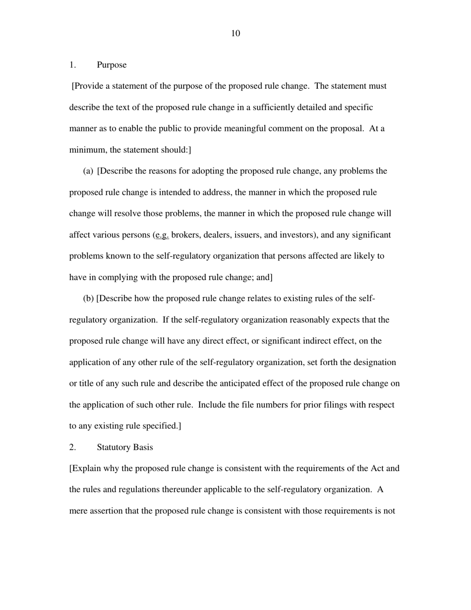 SEC Form 2450 (19B-7) Proposed Rule Change by Self-regulatory Organization, Page 12