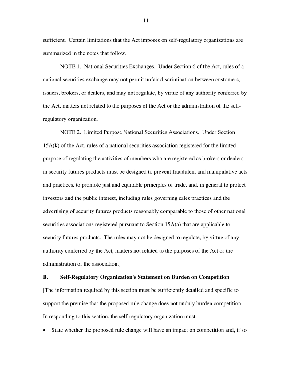 SEC Form 2450 (19B-7) Proposed Rule Change by Self-regulatory Organization, Page 13