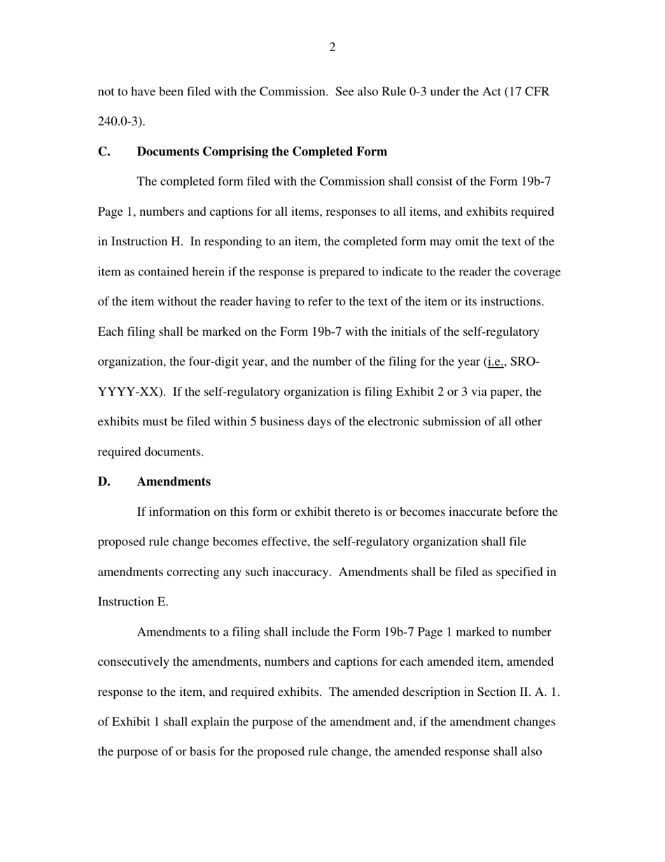SEC Form 2450 (19B-7) Proposed Rule Change by Self-regulatory Organization, Page 4
