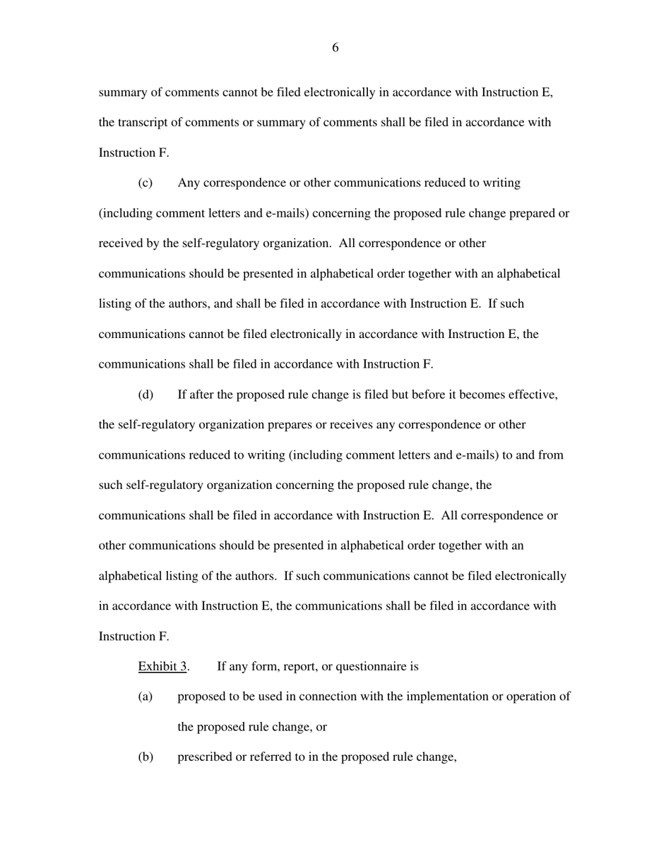 SEC Form 2450 (19B-7) Proposed Rule Change by Self-regulatory Organization, Page 8