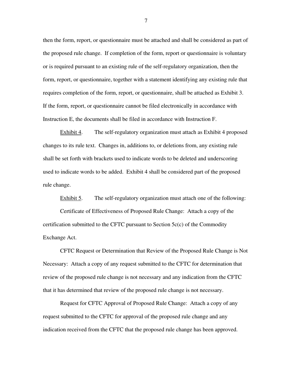 SEC Form 2450 (19B-7) Proposed Rule Change by Self-regulatory Organization, Page 9