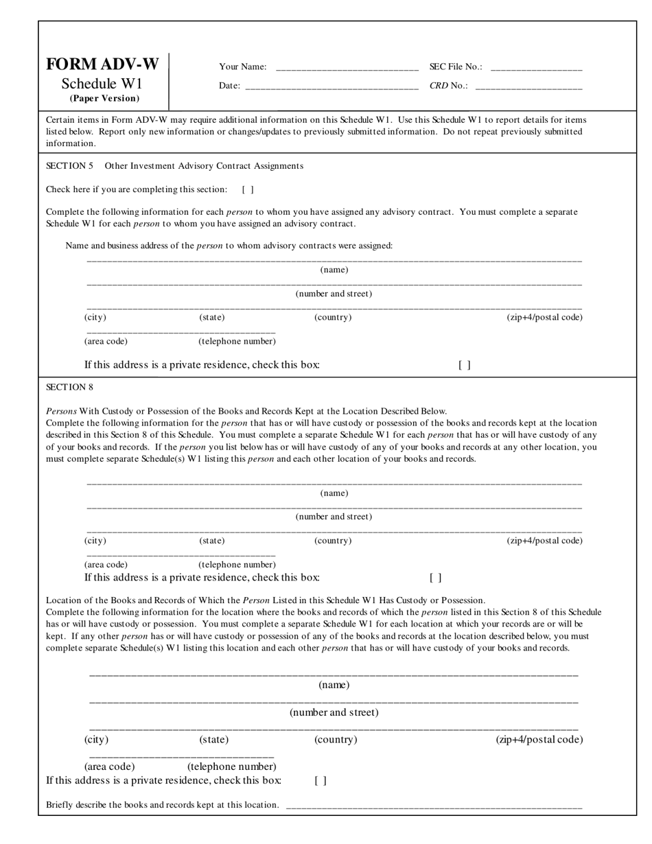 SEC Form 777 (ADV-W) Notice of Withdrawal From Registration as an Investment Adviser, Page 10