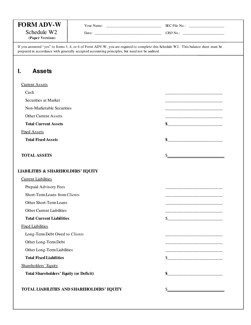 SEC Form 777 (ADV-W) Notice of Withdrawal From Registration as an Investment Adviser, Page 11