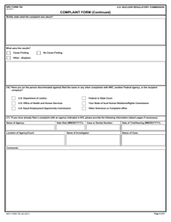NRC Form 782 Complaint Form, Page 4