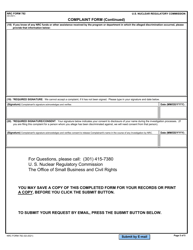 NRC Form 782 Complaint Form, Page 5
