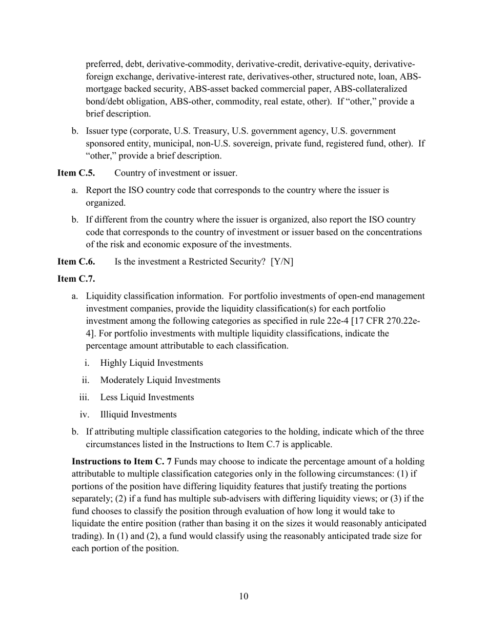 Form N-PORT (SEC Form 2940) Monthly Portfolio Investments Report, Page 11