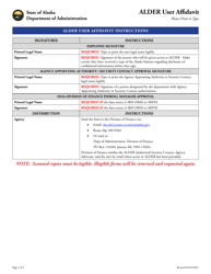 Alder User Affidavit - Alaska, Page 3