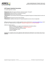 Adeq Underground Storage Tank (Ust) Expedited Preapproval Application Form - Arizona, Page 10