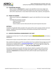 Adeq Underground Storage Tank (Ust) Expedited Preapproval Reimbursement Request Form - Arizona, Page 5