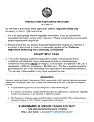 Form HCD MH416 Application for Replacement Insignia - California, Page 2