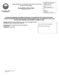 Form FDACS-14222 Plan Review Application - Florida, Page 3