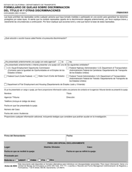 Formulario OCR-0002ES Formulario De Quejas Sobre Discriminacion Del Titulo VI Y Otras Discriminaciones - California (Spanish), Page 2
