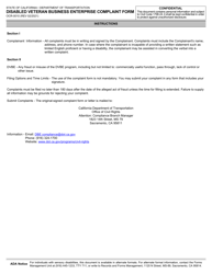 Form OCR-0010 Disabled Veteran Business Enterprise Complaint Form - California, Page 3