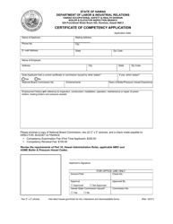 Certificate of Competency Application - Hawaii, Page 2