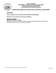 Document preview: Application for Installation Permit - Hawaii