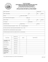 Application for Installation Permit - Hawaii, Page 2