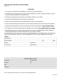 Application for Installation Permit - Hawaii, Page 3