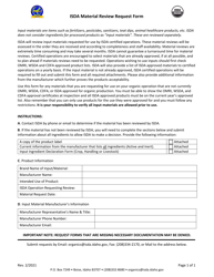 &quot;Isda Material Review Request Form&quot; - Idaho