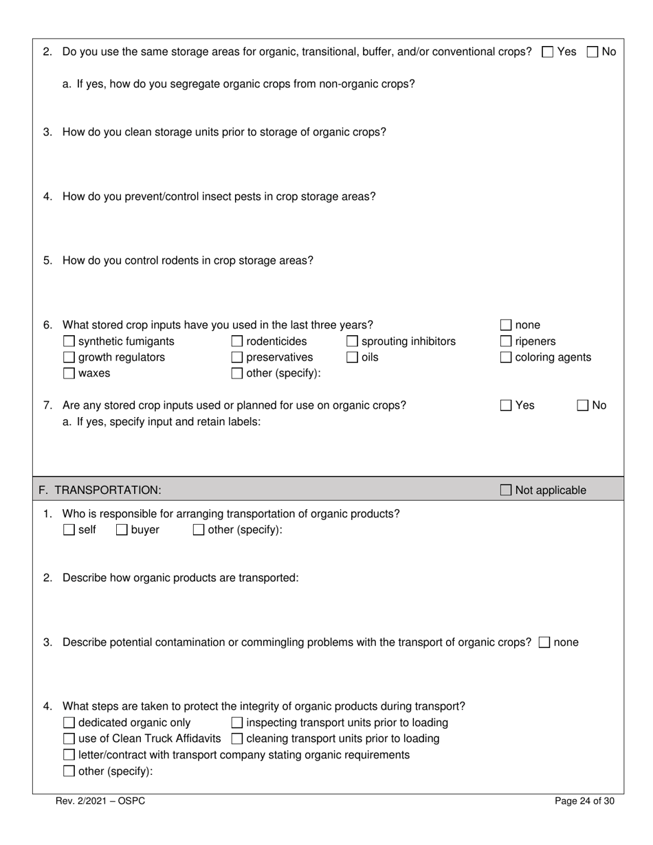 Organic System Plan for Crops - Idaho, Page 24