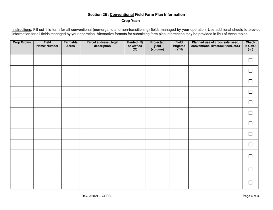 Organic System Plan for Crops - Idaho, Page 4