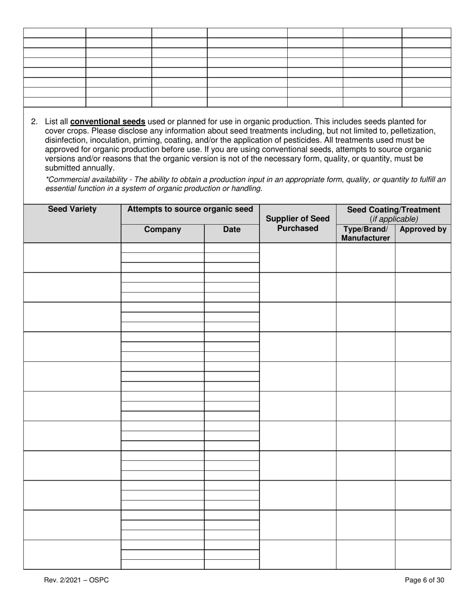 Organic System Plan for Crops - Idaho, Page 6