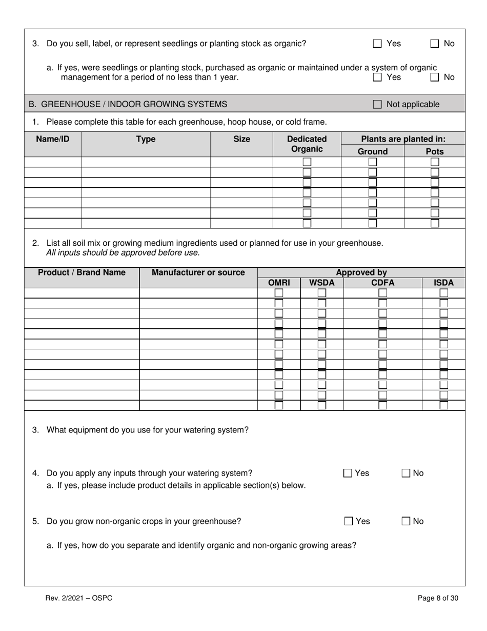 Organic System Plan for Crops - Idaho, Page 8