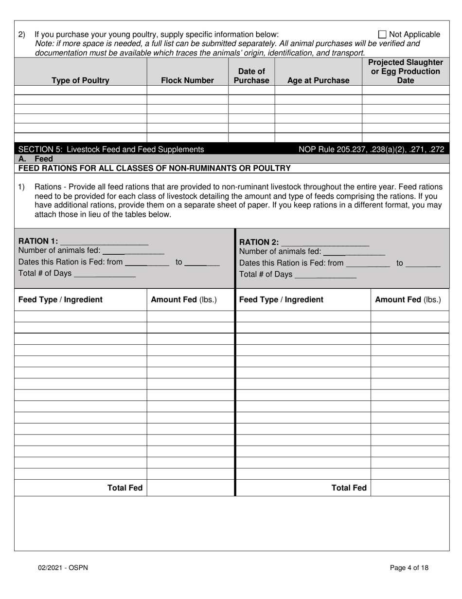 Organic System Plan for Poultry and Non-ruminants - Idaho, Page 4