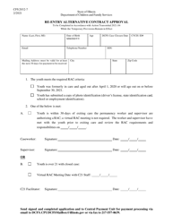 Document preview: Form CFS2032-7 Re-entry Alternative Contract Approval - Illinois