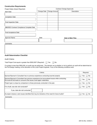 Form AER50 Local Let Project Tracking Worksheet and Documentation - Illinois, Page 2