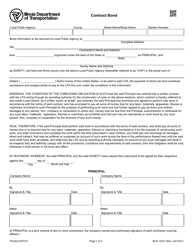 Form BLR12321 Contract Bond - Illinois