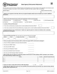 Document preview: Form BSPE412 State Agency Enforcement Attachment - Illinois