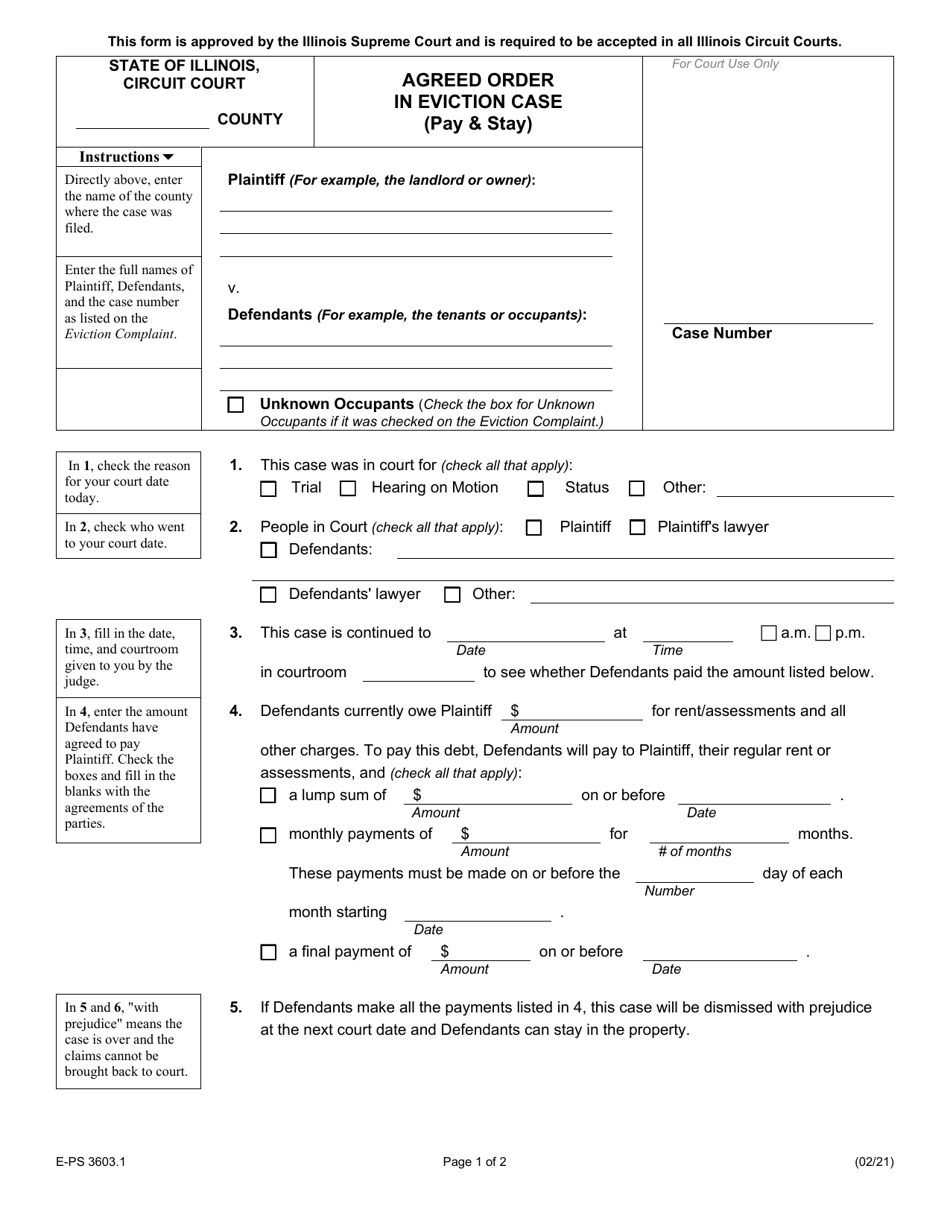 Form E-PS3603.1 - Fill Out, Sign Online and Download Fillable PDF ...