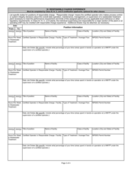 State Form 47289 Application for Wastewater Treatment Plant Operator Certification Examination - Indiana, Page 3