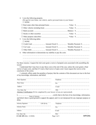 Form CC-DC-091 Request for Waiver of Prepaid Costs for Assembling the Record for an Appeal - Maryland, Page 2