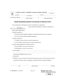 Form CC-DC-089 Request for Waiver of Prepaid Costs - Maryland, Page 3