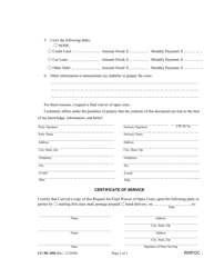 Form CC-DC-090 Request for Final Waiver of Open Costs - Maryland, Page 2