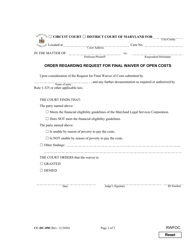 Form CC-DC-090 Request for Final Waiver of Open Costs - Maryland, Page 3