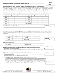 Form 1 Business Personal Property Tax Return - Maryland, Page 3